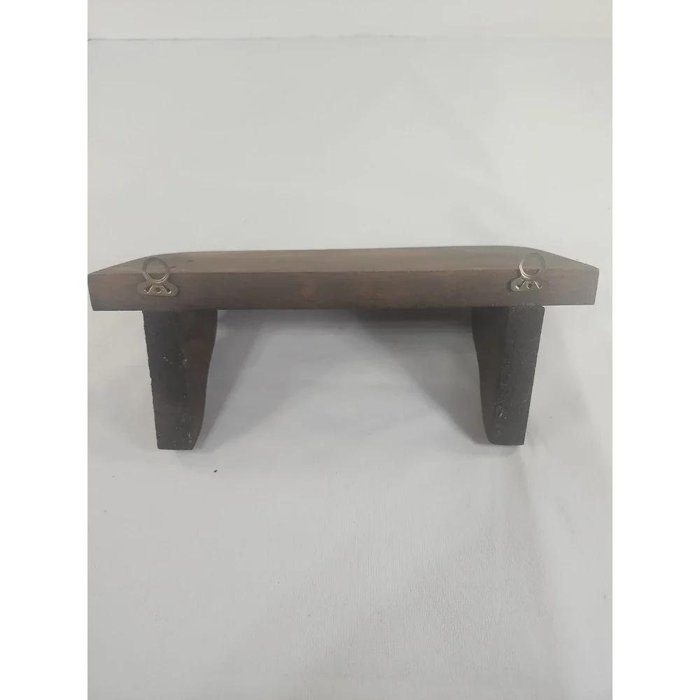 Vintage Wooden Shelf With Hangers 9 3/4